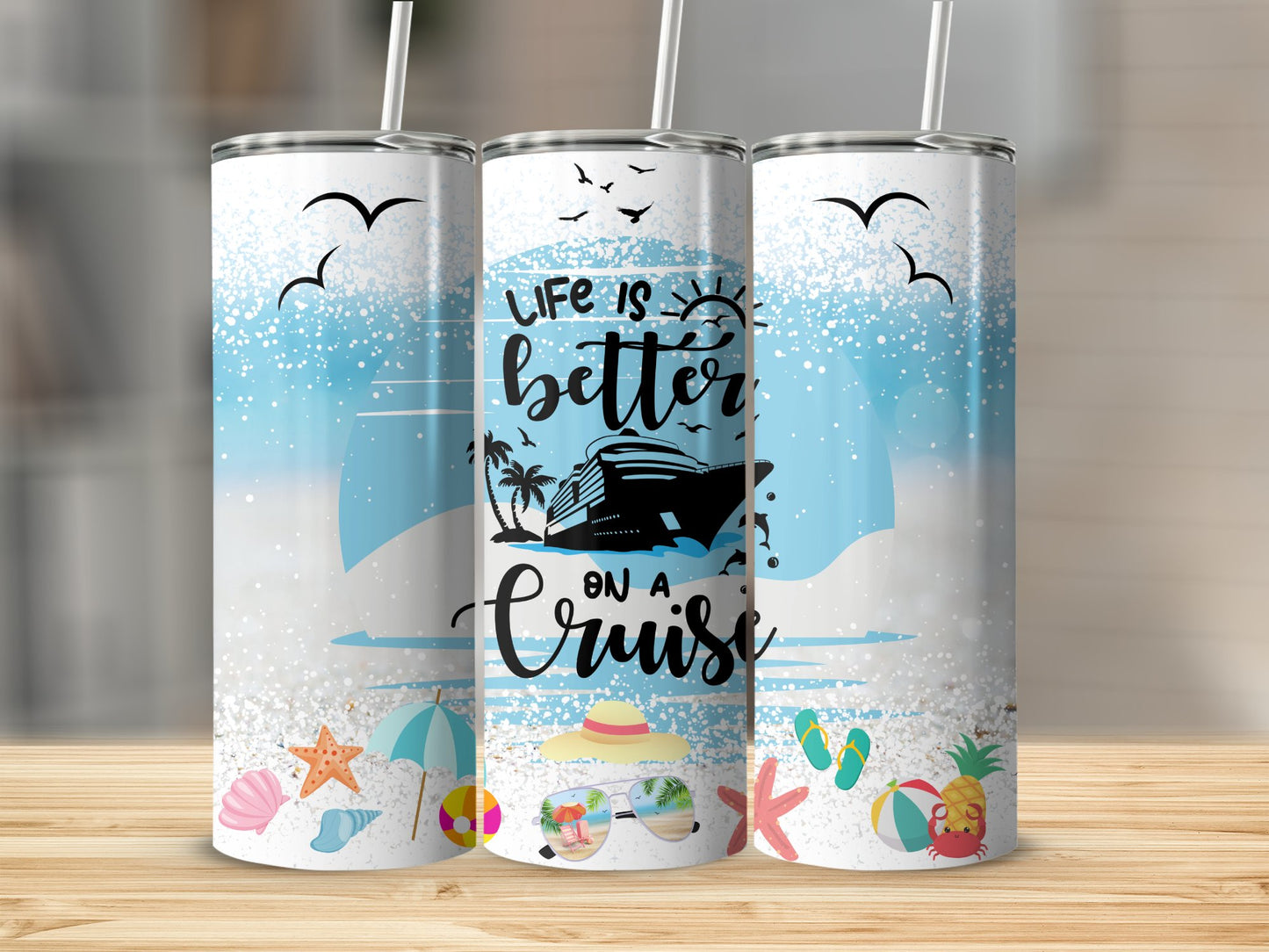 Life is Better On A Cruise Travel Tumbler product