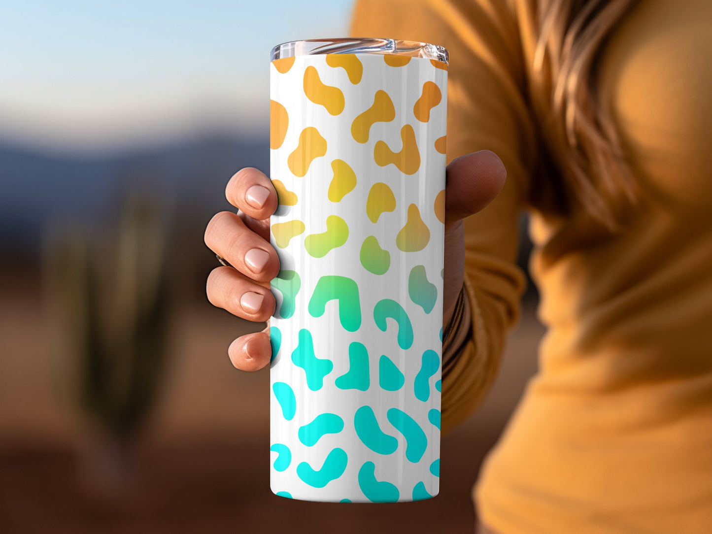 Gradient Leopard Print Tall Travel Mug product