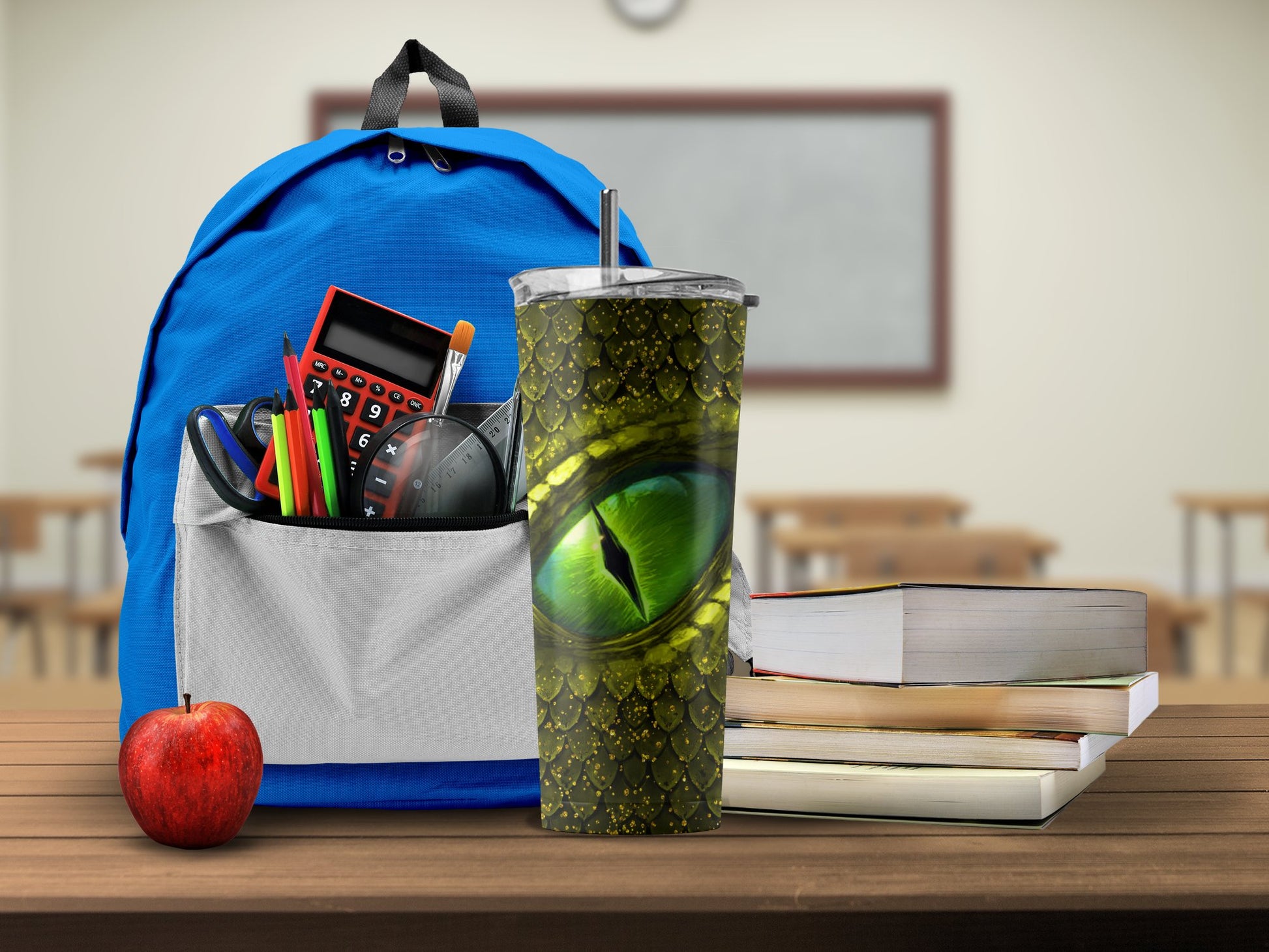 Unique Green Eye Design Insulated Tumbler product