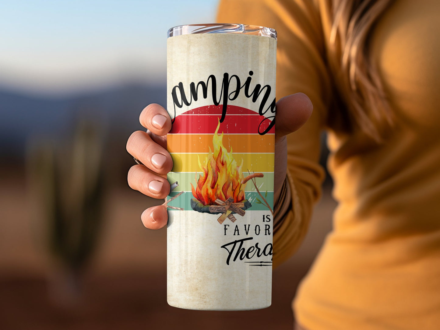 Camping Is My Favorite Therapy Tumbler product
