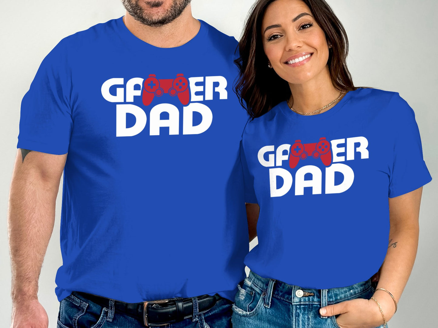 Matching Blue Gamer Dad Shirts Novelty Clothing product type