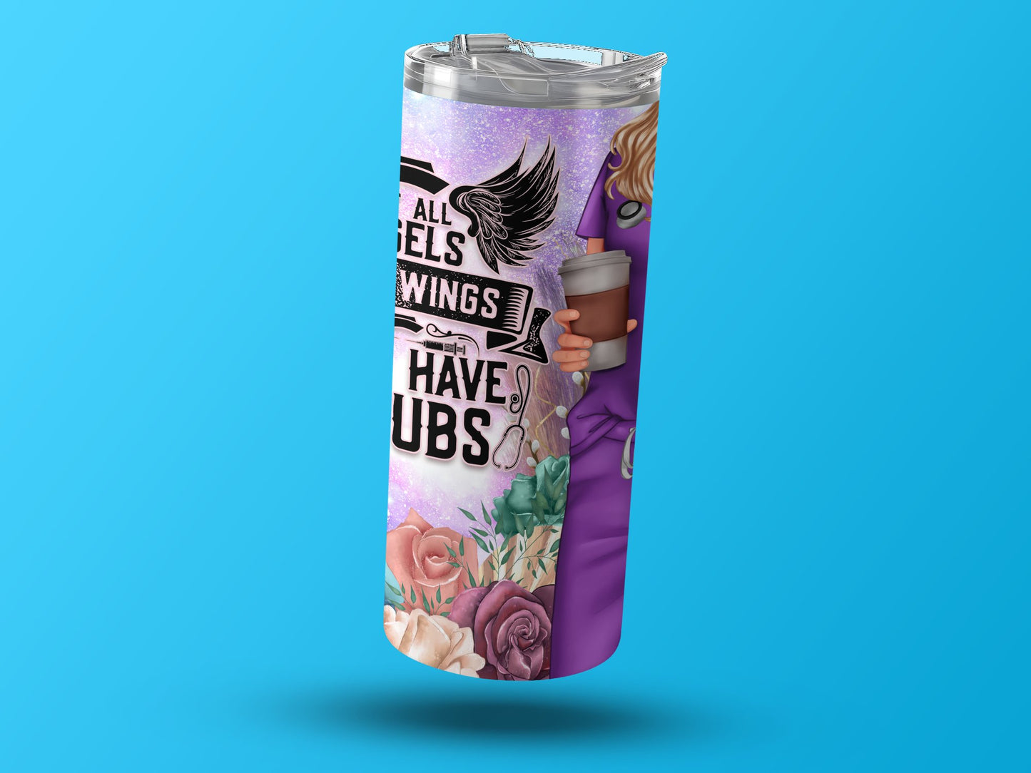 Vibrant Angel Themed Travel Tumbler Product