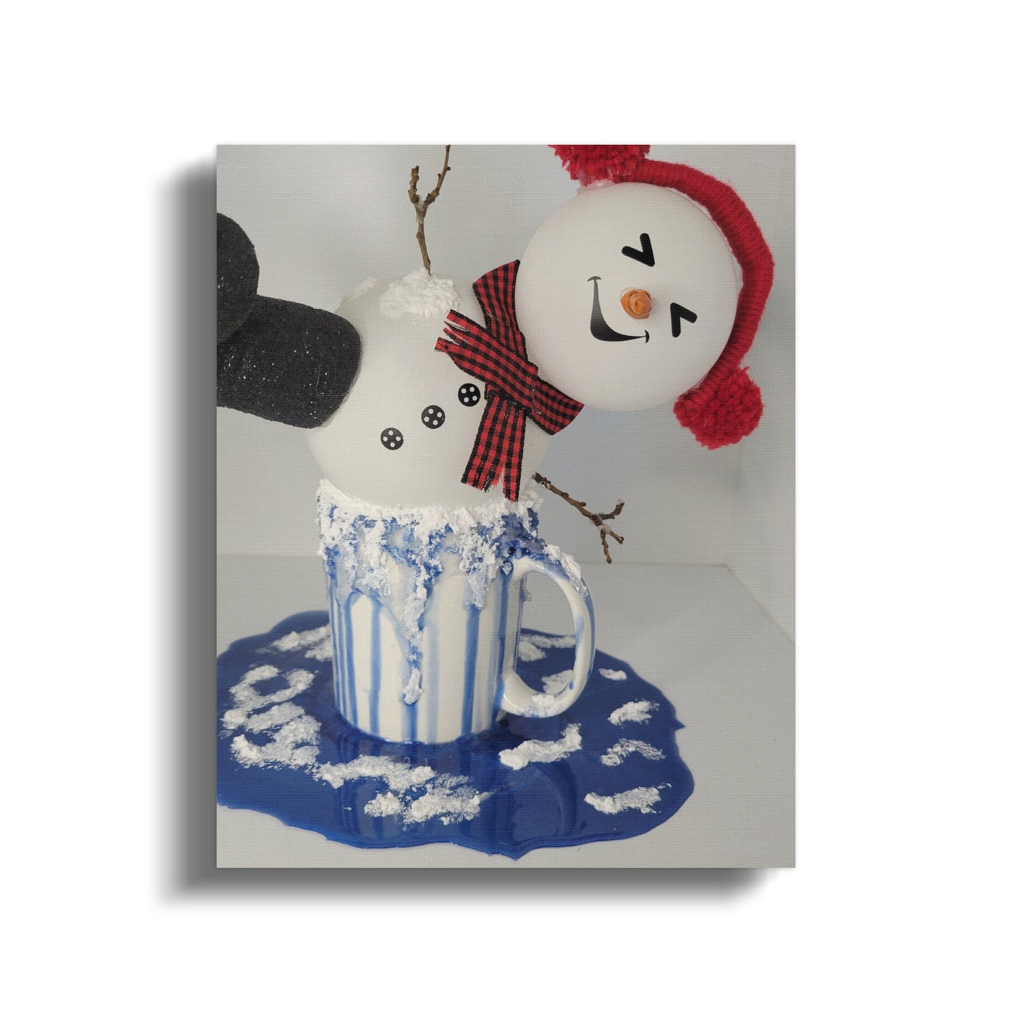 Snowman Hot Cocoa Mug with Whimsical Winter Scene