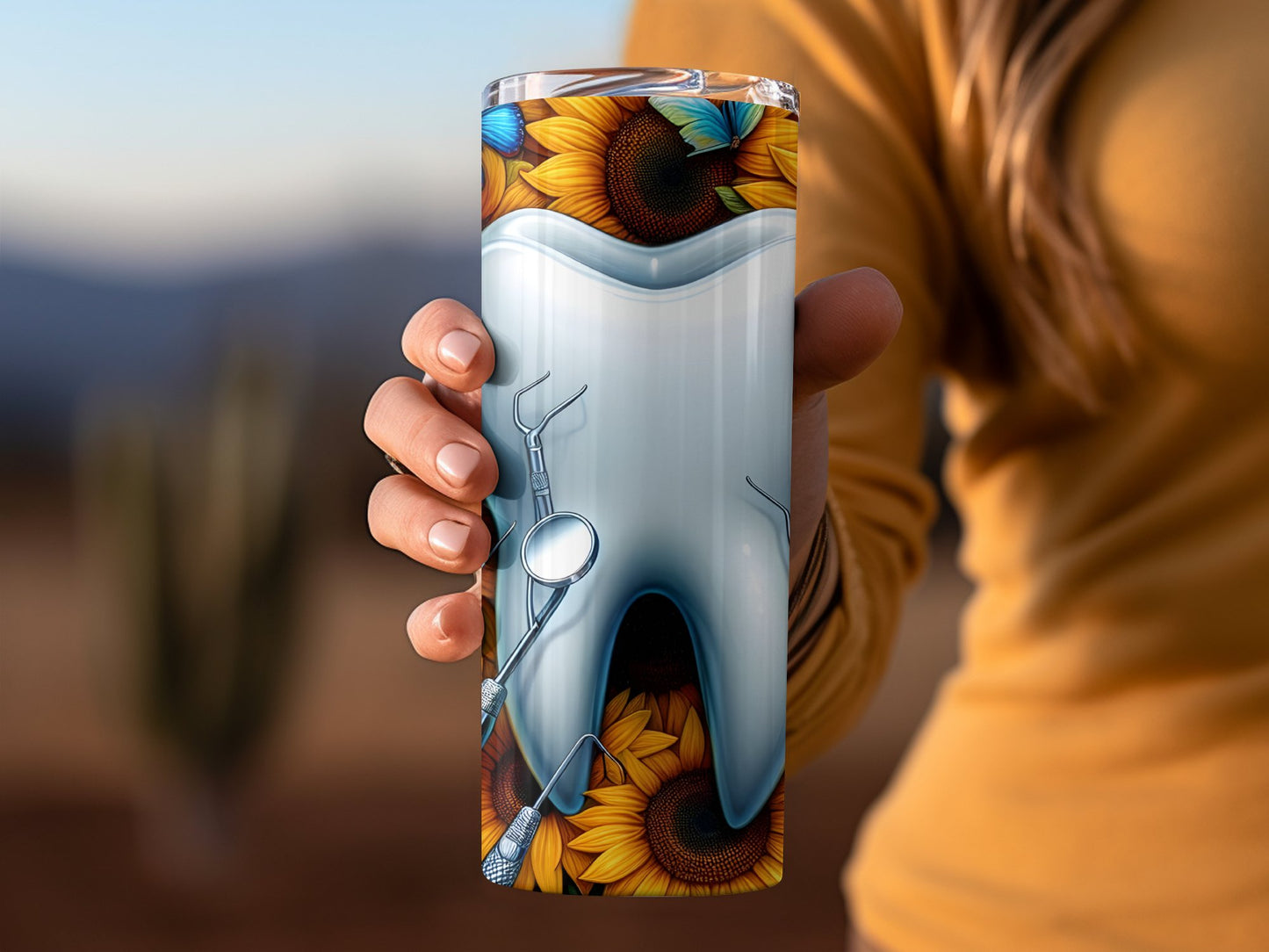 Dental Sunflower Themed Tumbler Product type