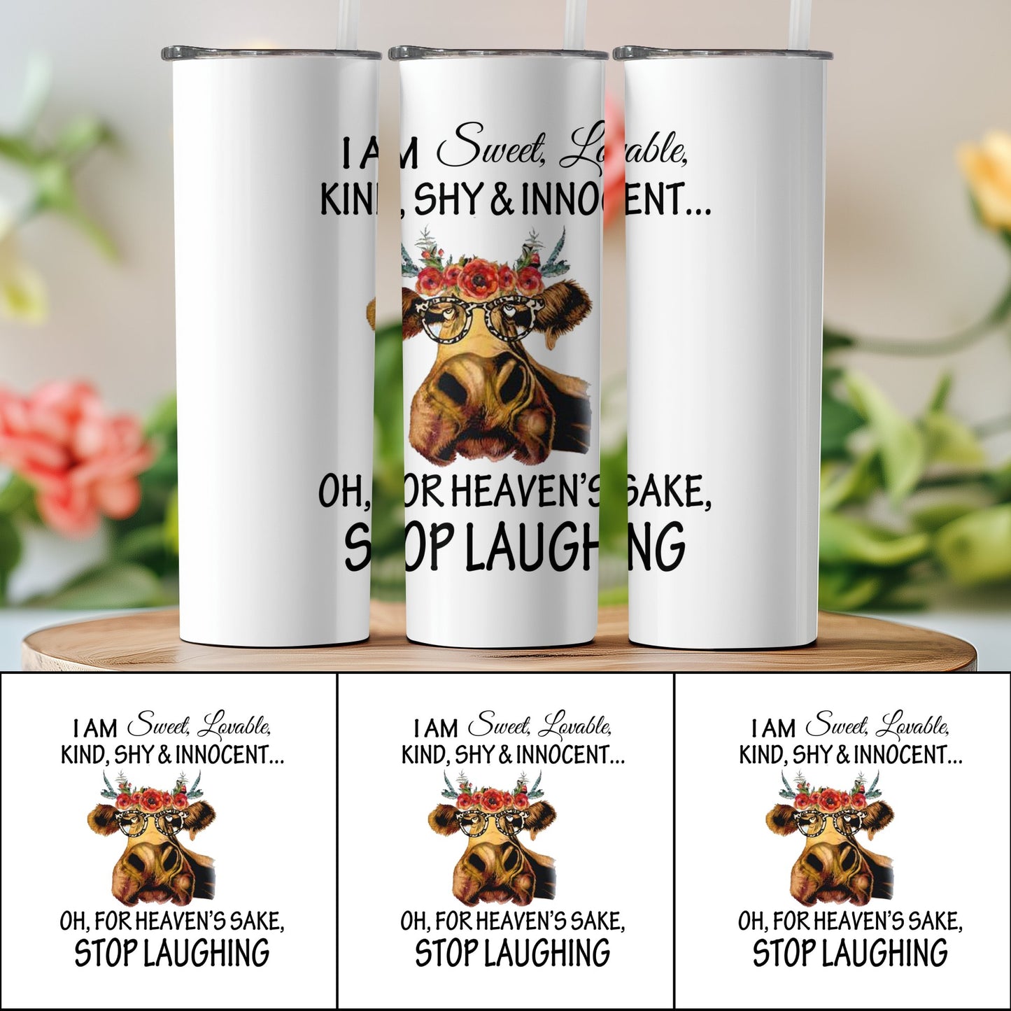 Sweet Lovable Kind Shy Innocent Cow Laughing product type
