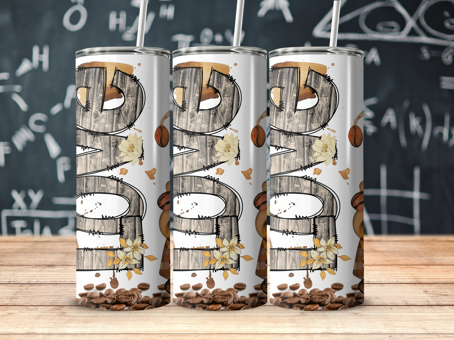 Rustic Chalkboard and Coffee Theme Tumbler product type
