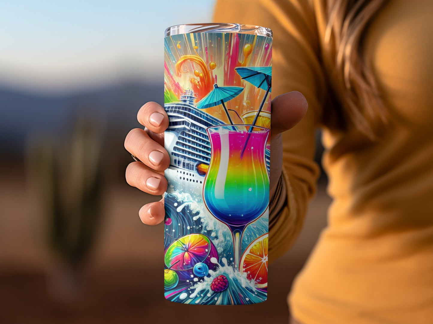 Colorful Beach Cocktail Cruise Tumbler product type