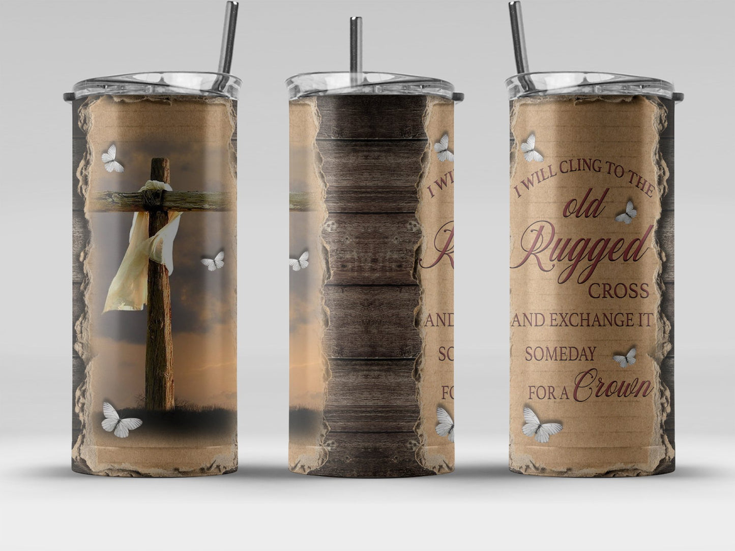 I Will Cling To The Rugged Cross Drinkware product