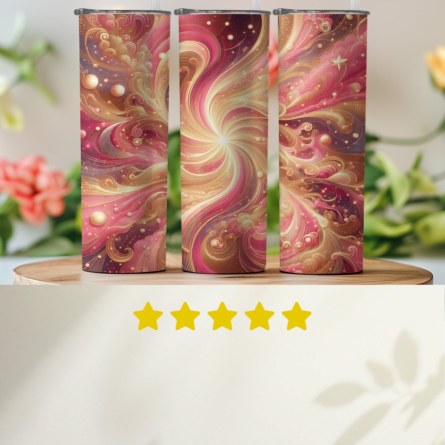 Whimsical Swirl Design Insulated Tumbler product
