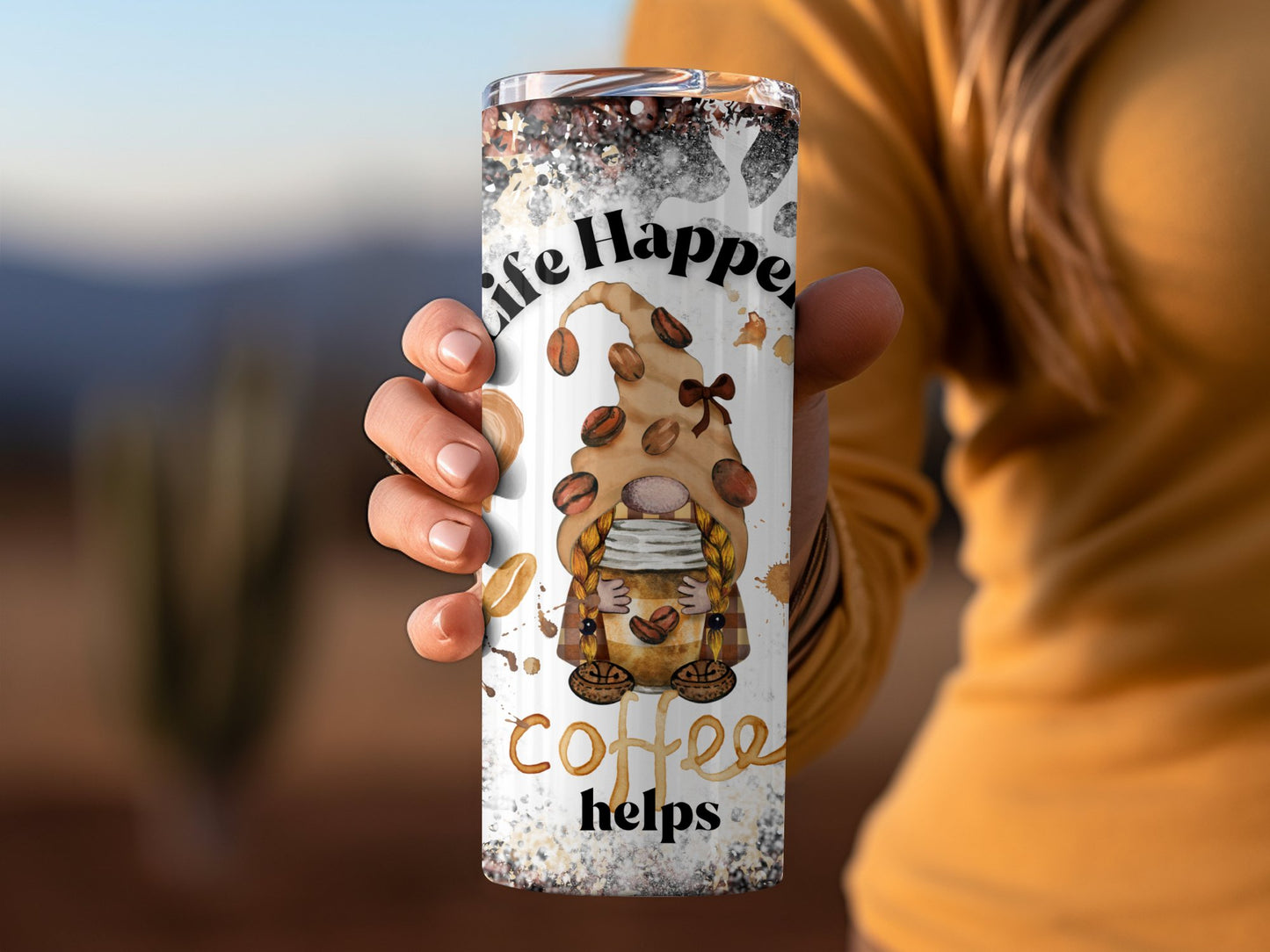 Life Happens Coffee Helps Artful Beverage container product
