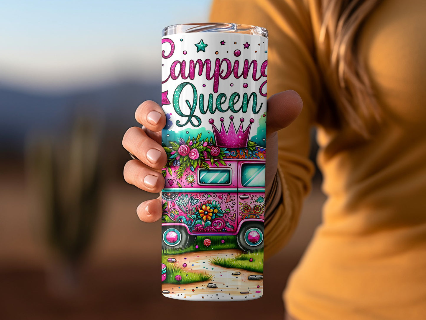 Camping Queen Graphic Insulated Tumbler product type