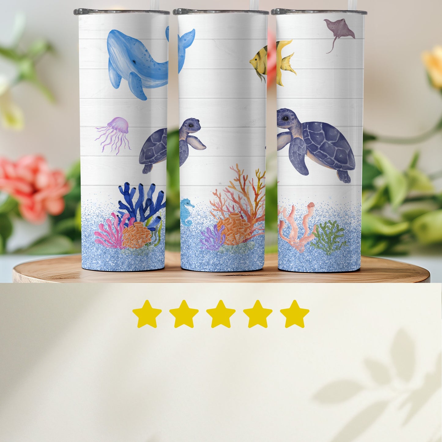 Underwater Sea Creatures Design Tumbler product
