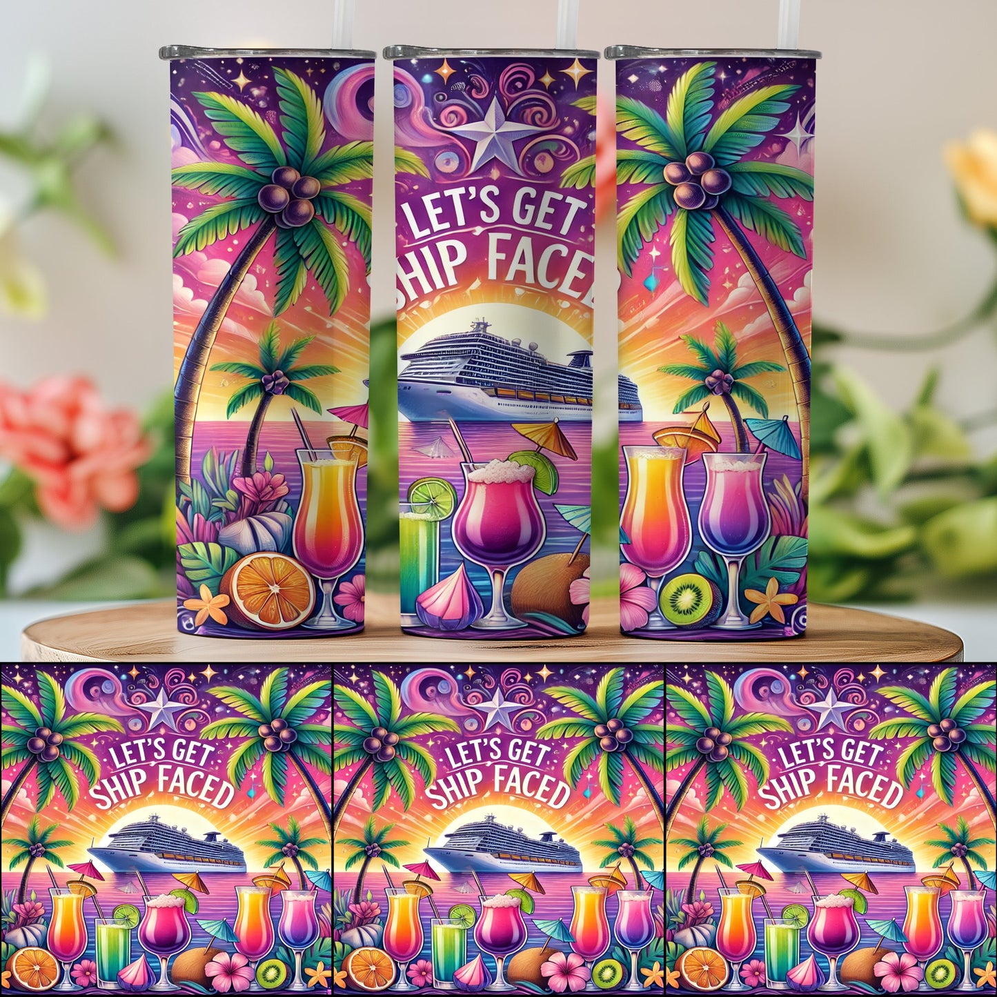 Let's Get Ship Faced Cruise Travel Tumblers product