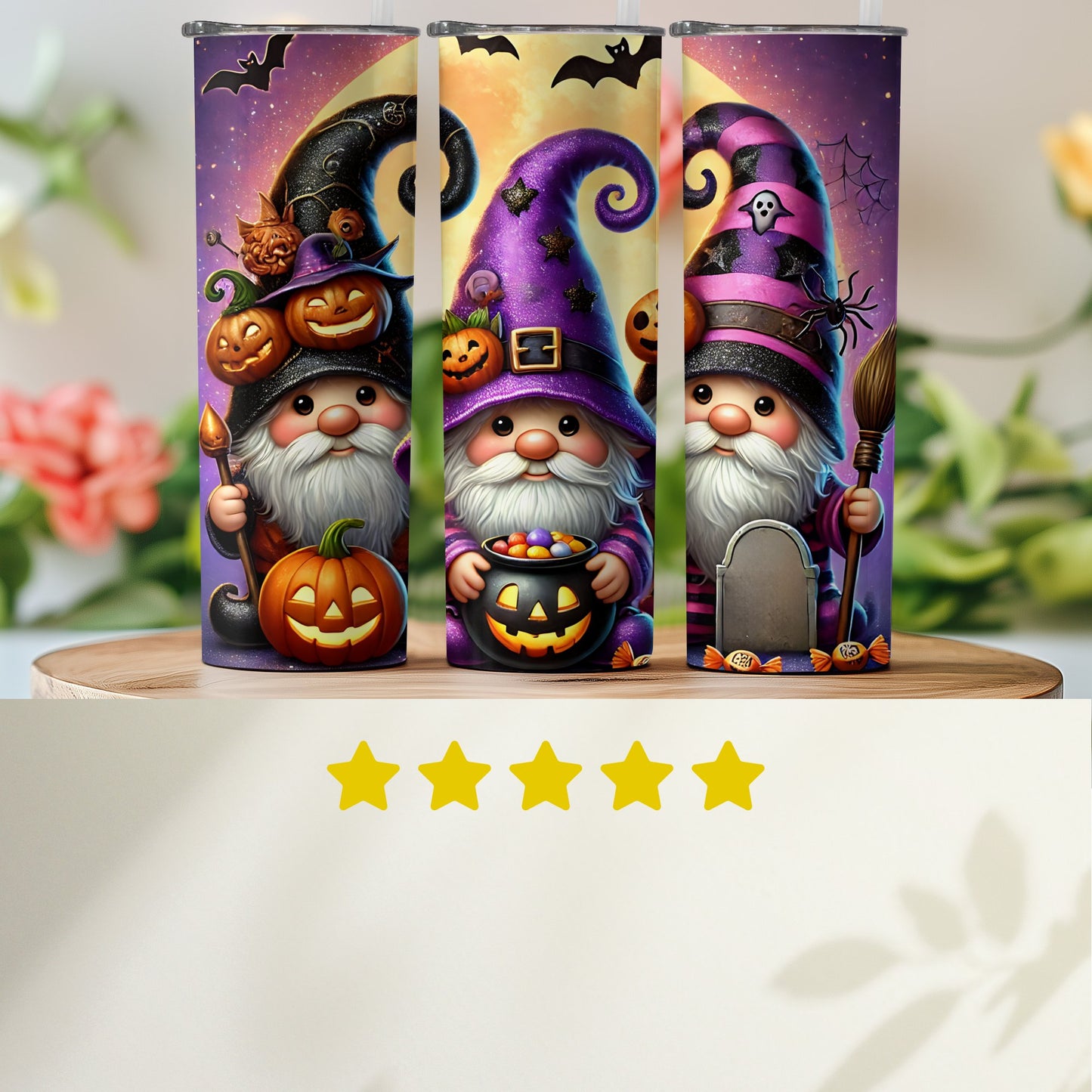 Cute Halloween Gnomes Themed Tumbler product