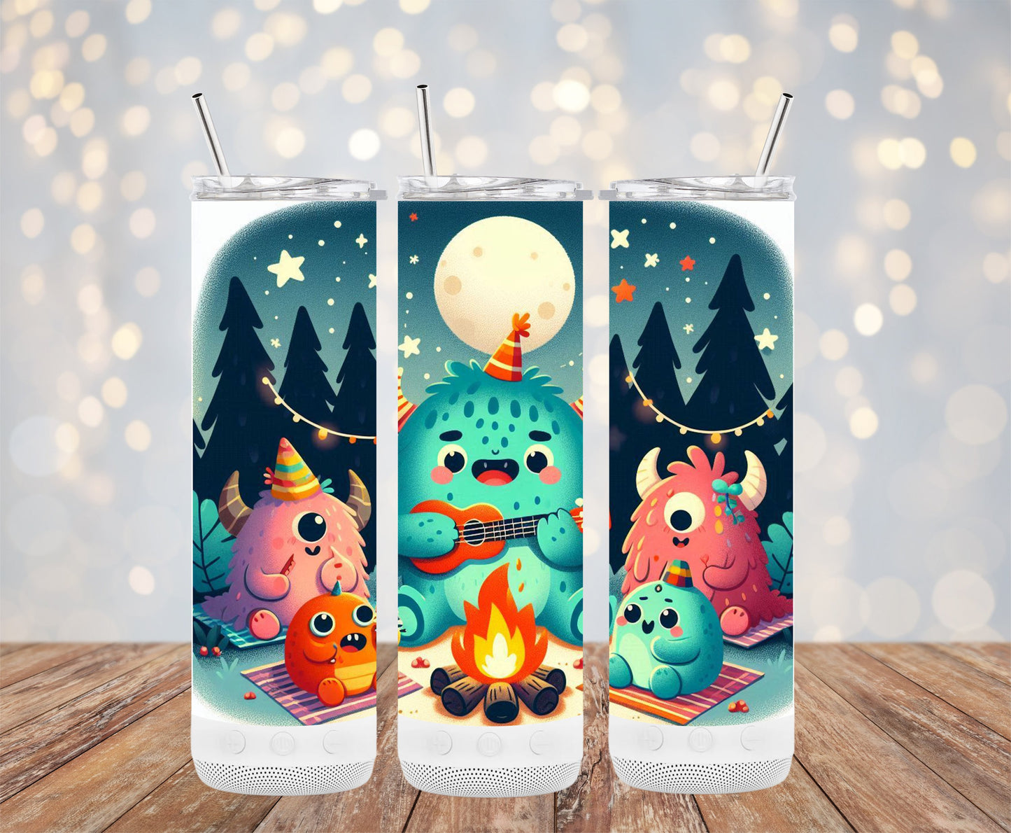 Adorable Campfire Monsters Tumbler Cup Product