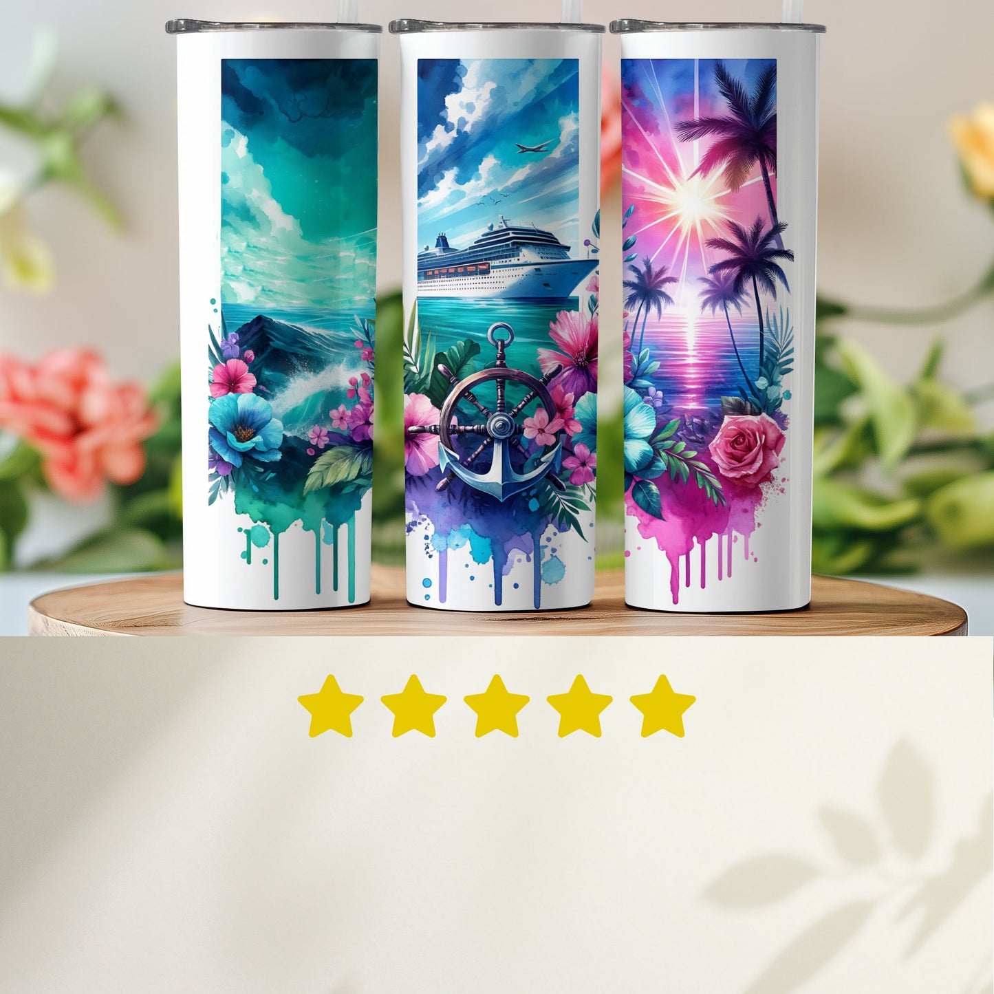 Ocean Cruise and Tropical Vibes Travel Mug product