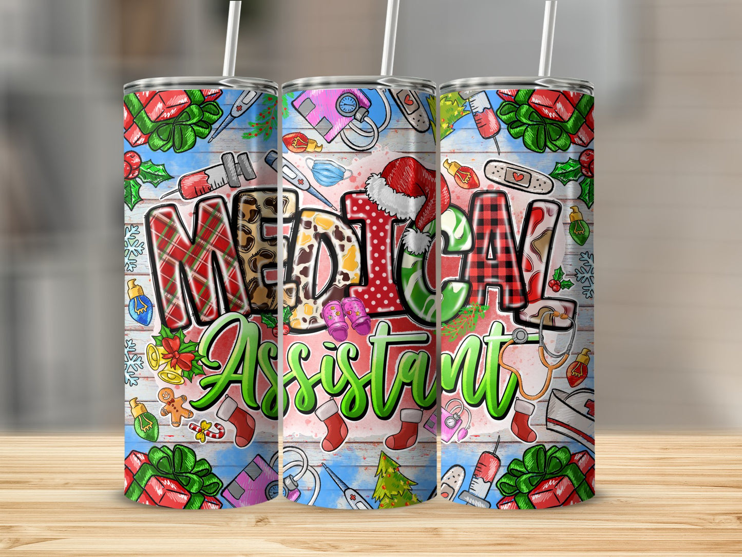 Christmas Themed Medical Assistant Tumbler Product