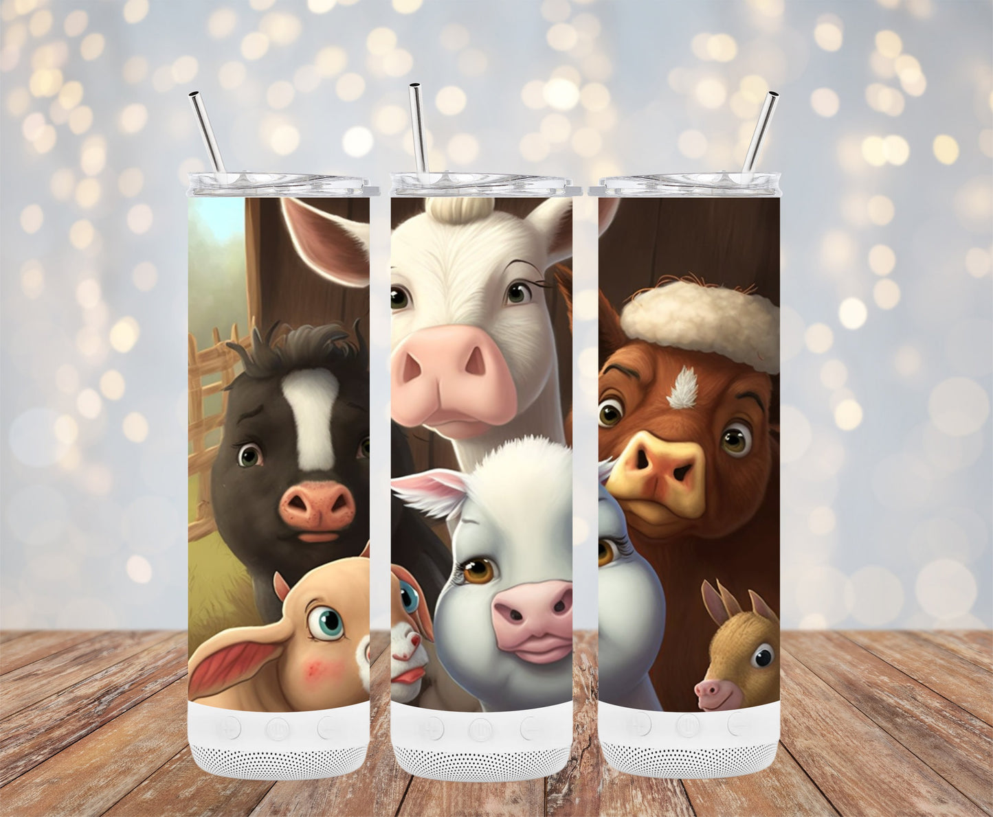 Adorable Farm Animals Design Tumbler Cup product