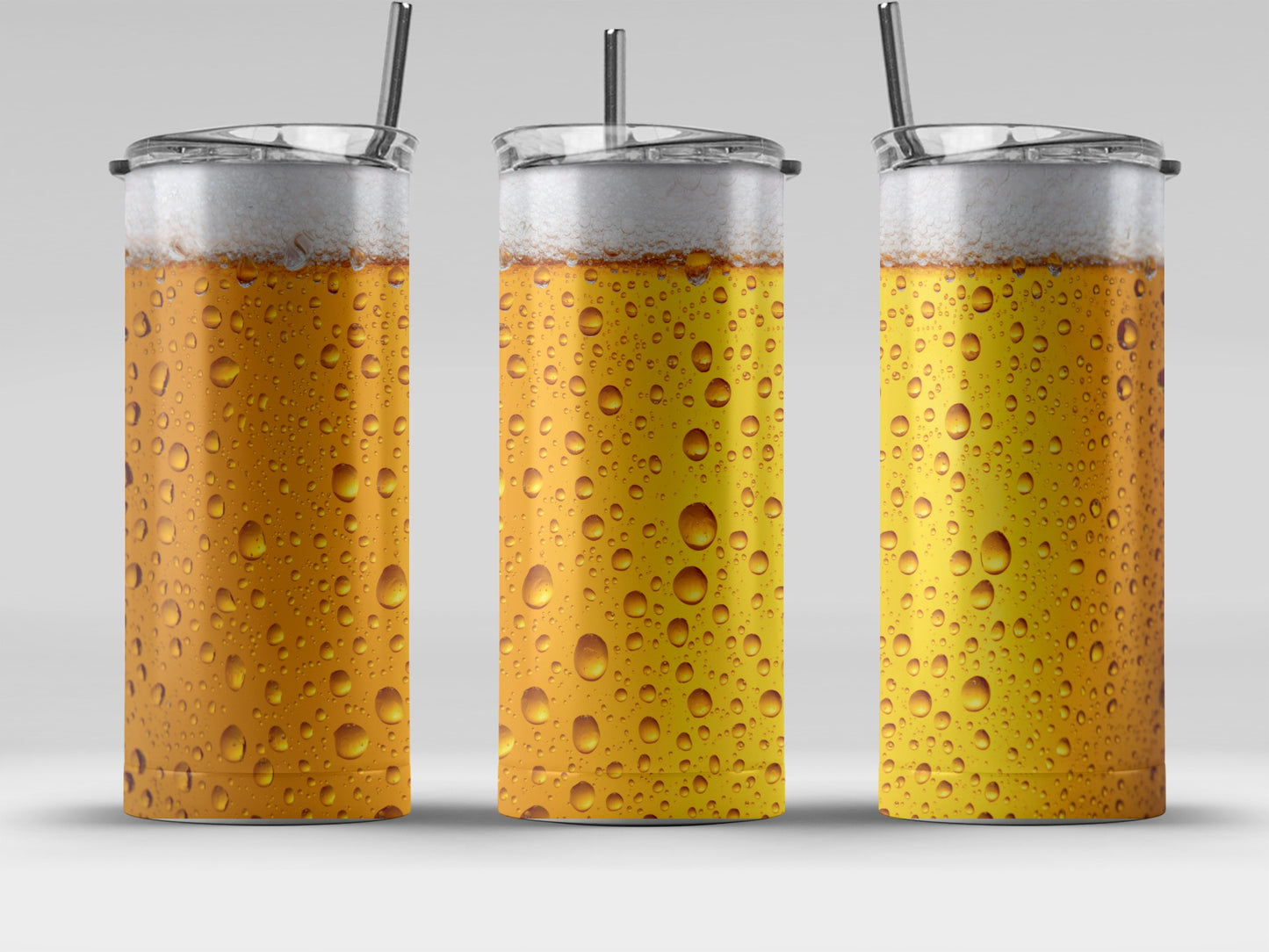Beer Print Tumbler with Lid and Straw product type