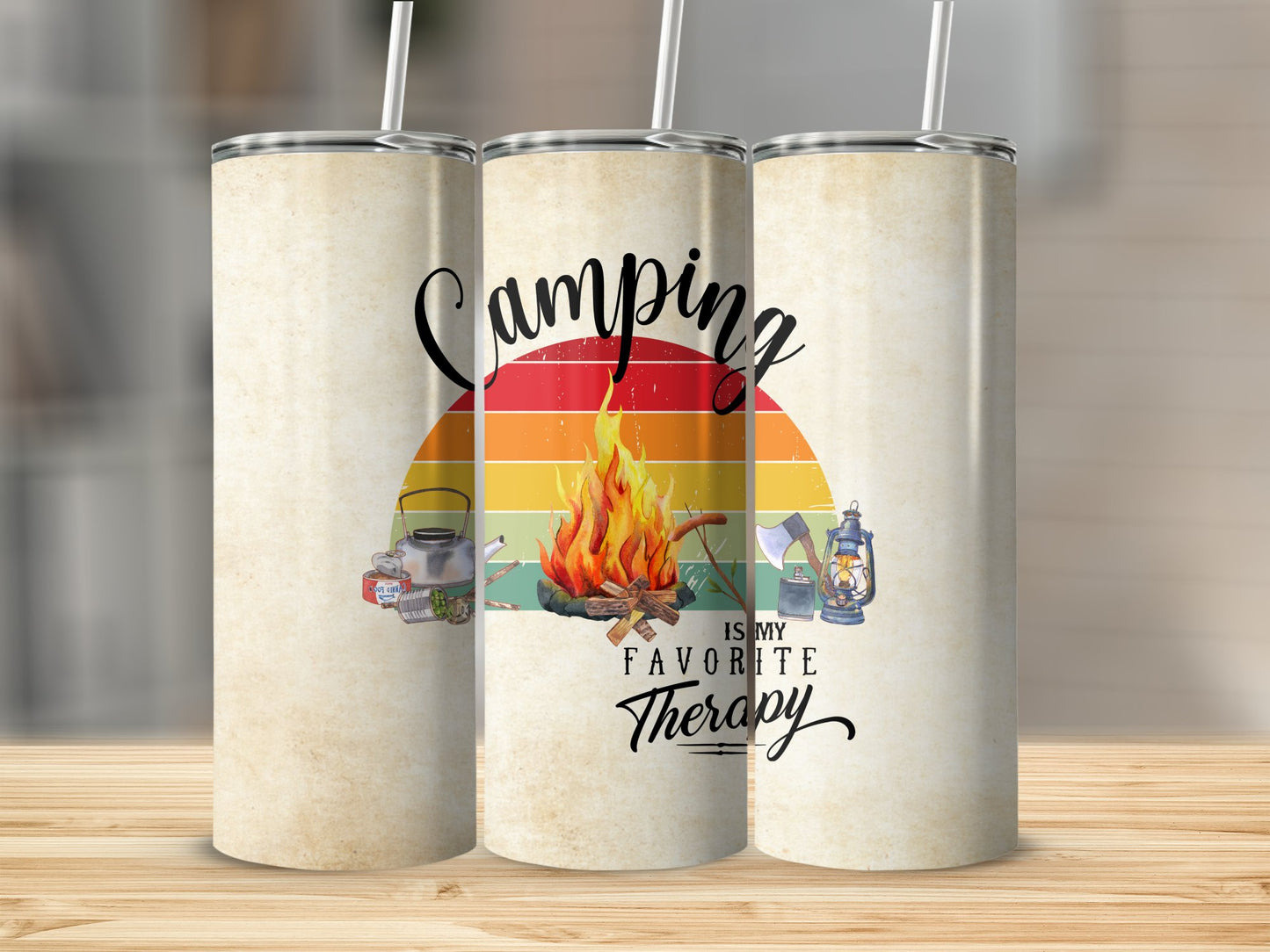 Camping Is My Favorite Therapy Tumbler product