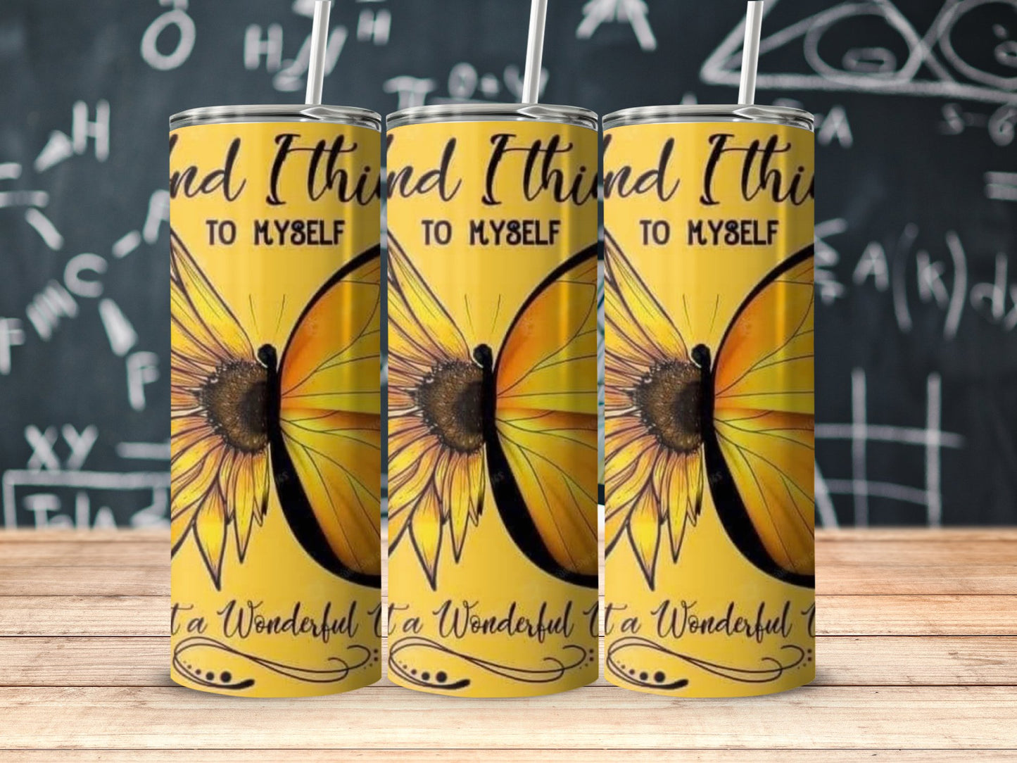 Colorful Butterfly and Sunflower Tumbler product type