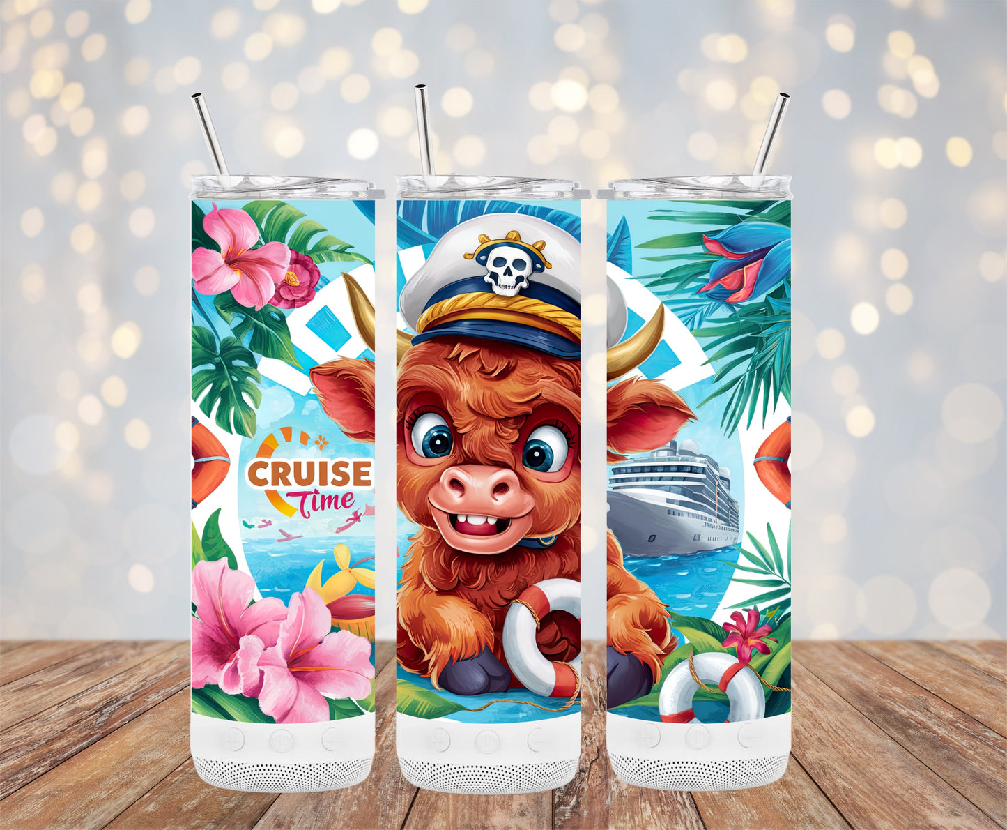 Cruise Time Chilling Captain Cow Tumbler product type