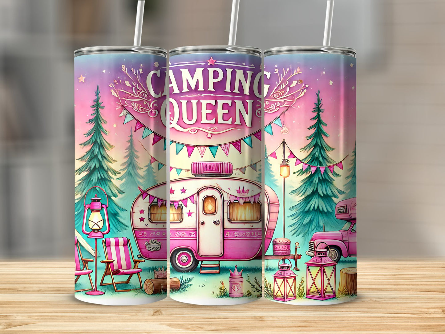 Camping Queen Pink Caravan Adventure Drink product