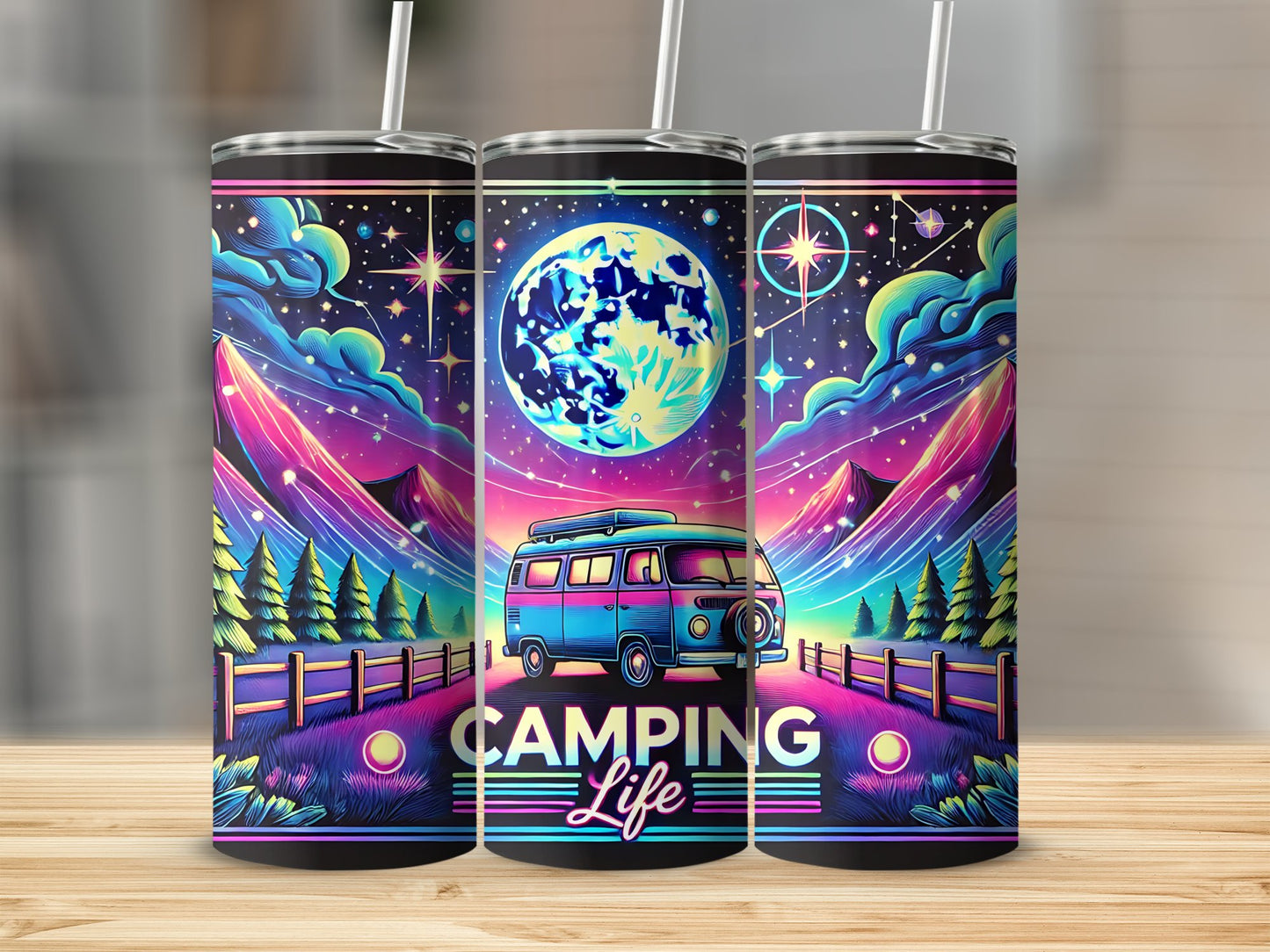 Camping Life Vibrant Scenic Design Tumbler product