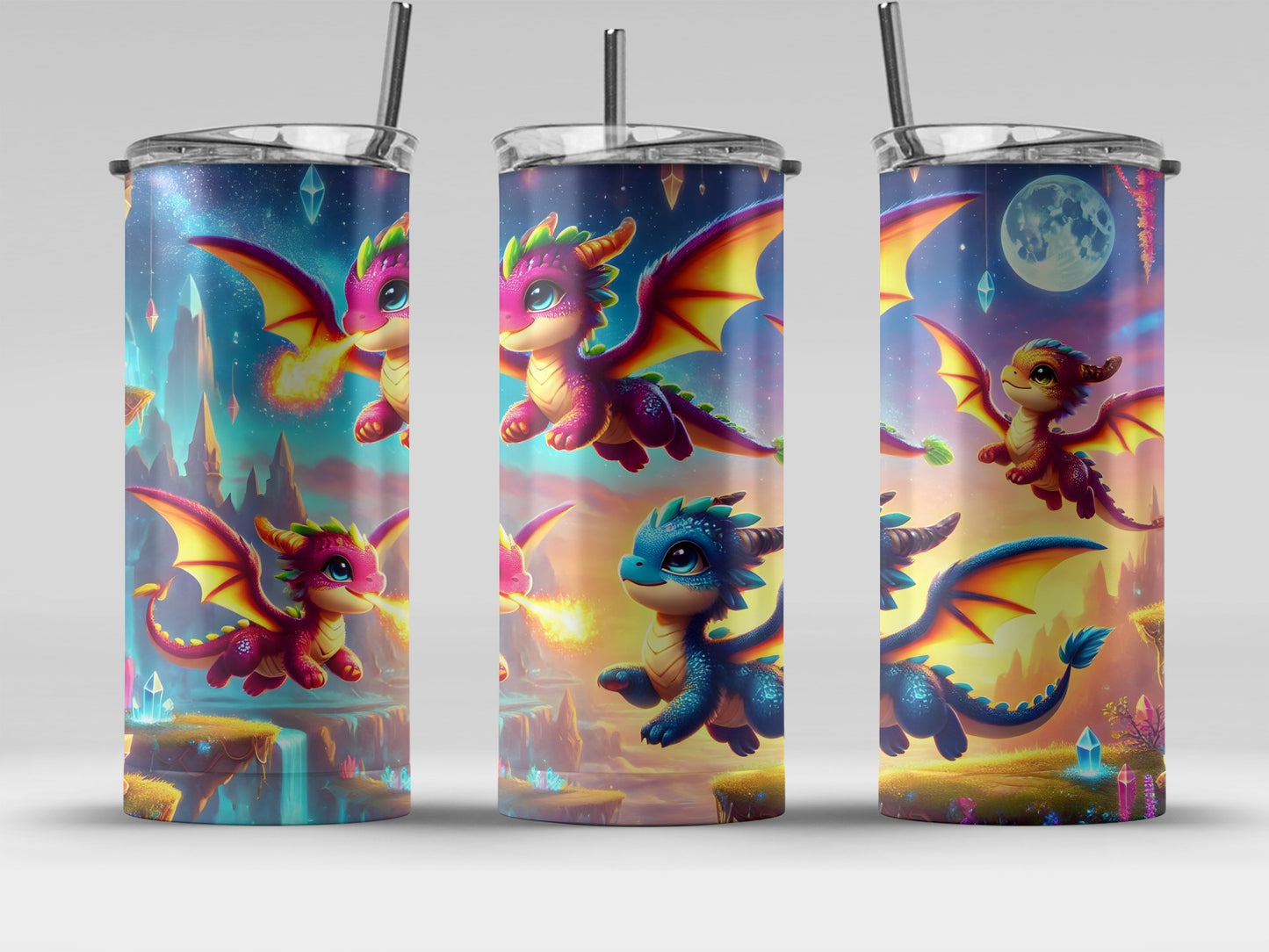 Fantasy Dragon Artwork Tumbler Whimsical Drinkware product type