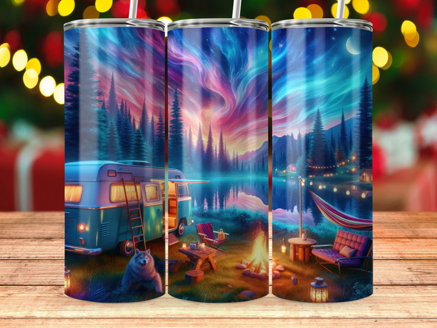 Vibrant Camping Scene Tumbler Drinkware product
