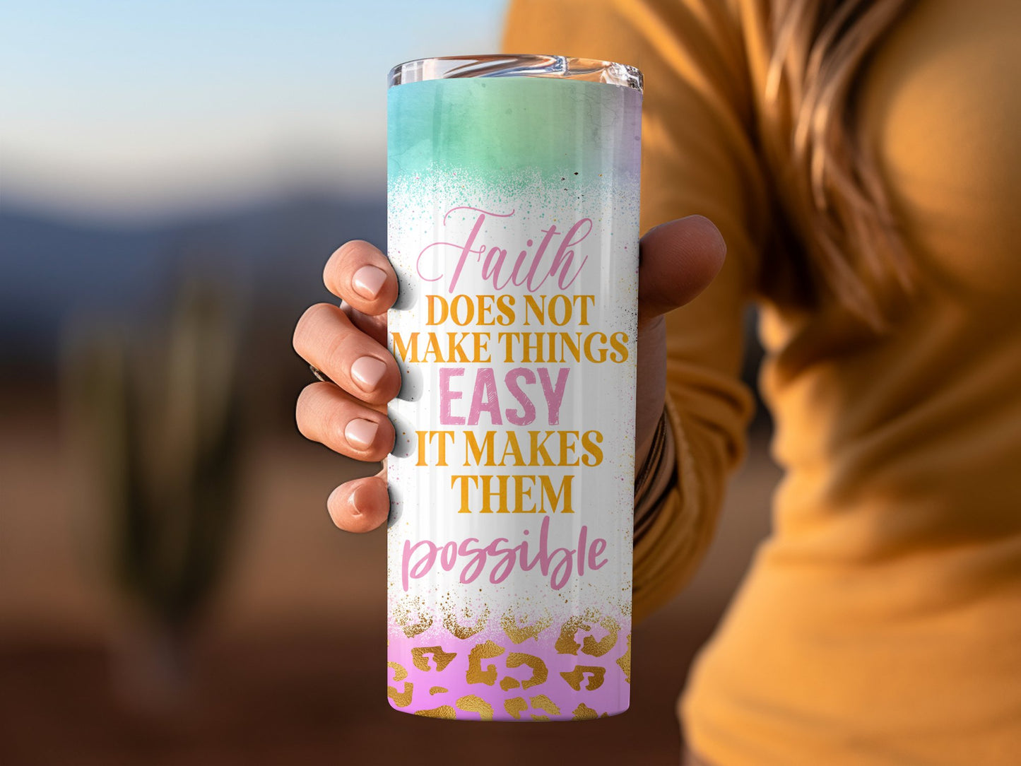Faith Does Not Make Things Easy Tumbler product