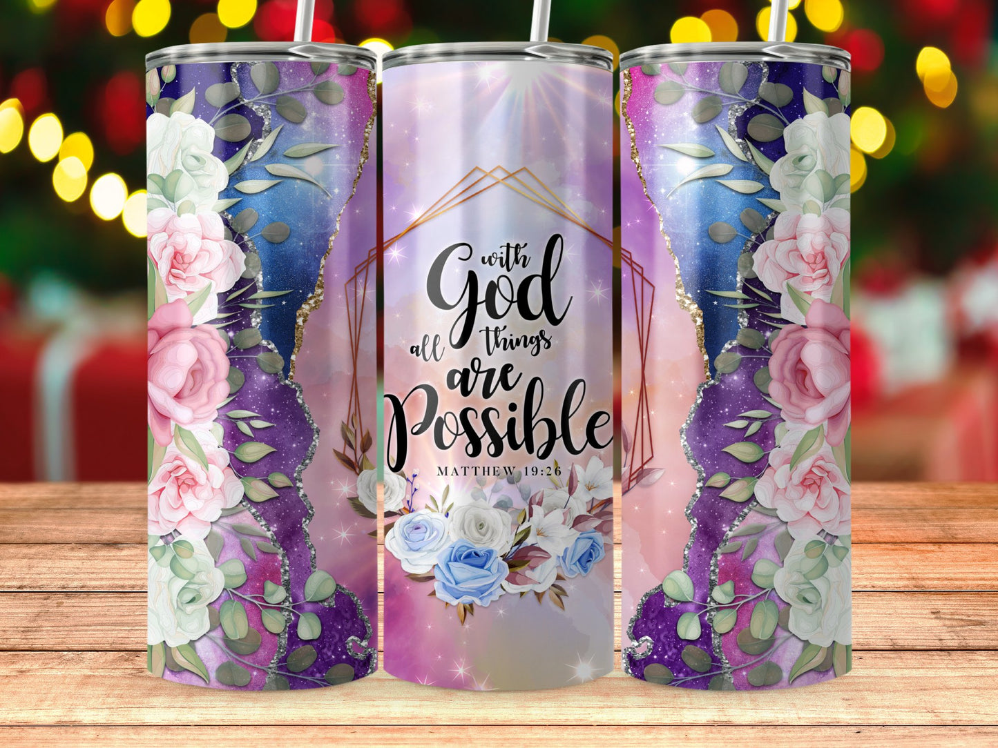 With God All Things Are Possible Beautiful Tumbler Product