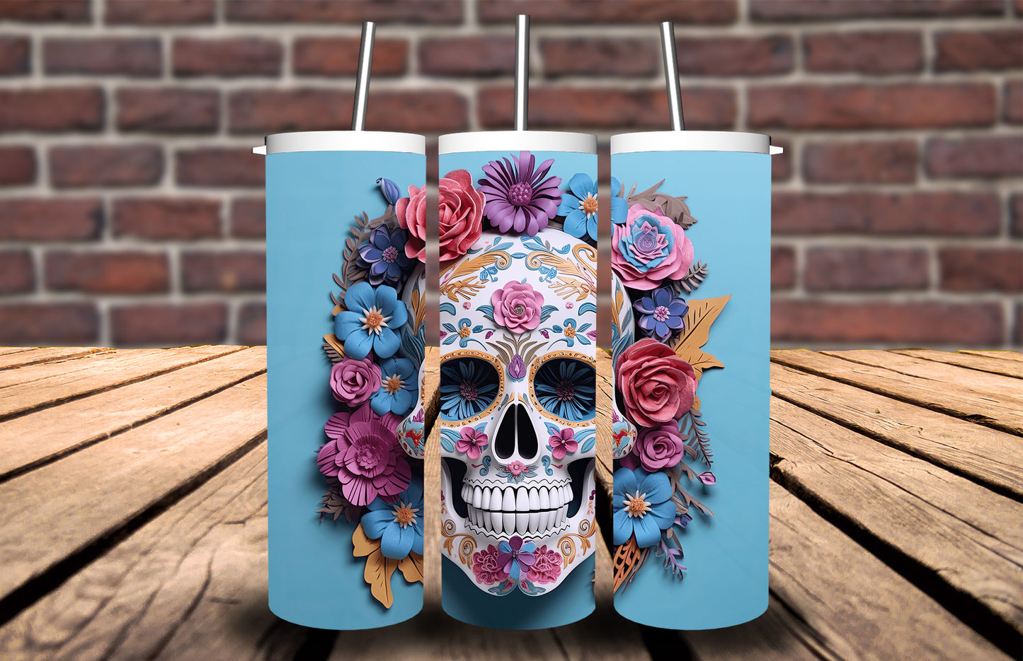 3D Skull 90931 Tumbler