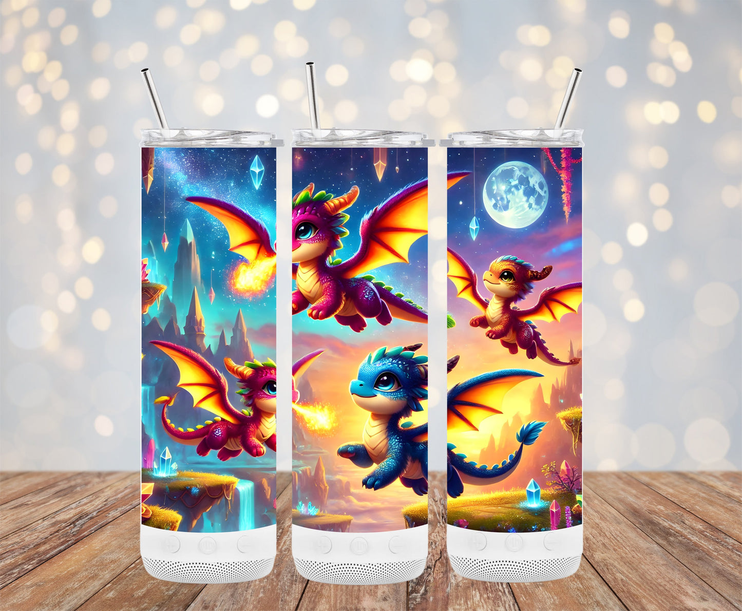 Fantasy Dragon Design Insulated Tumbler Drinking Product