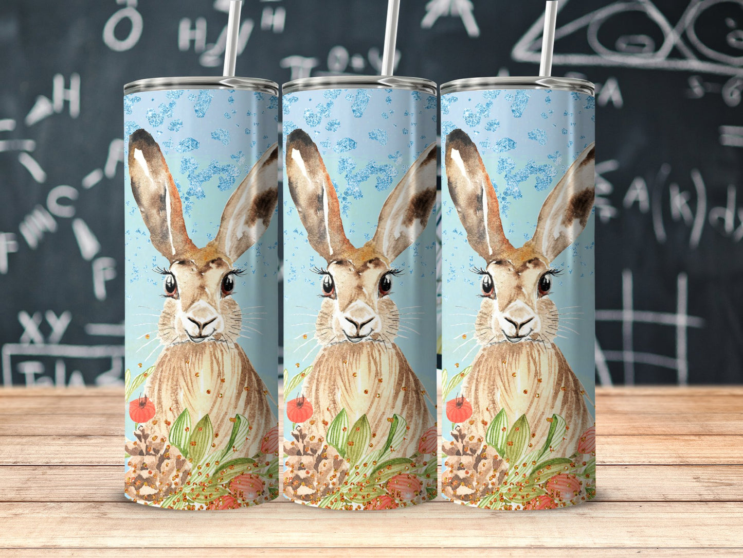 Beautiful Rabbit Illustration with Floral Elements product