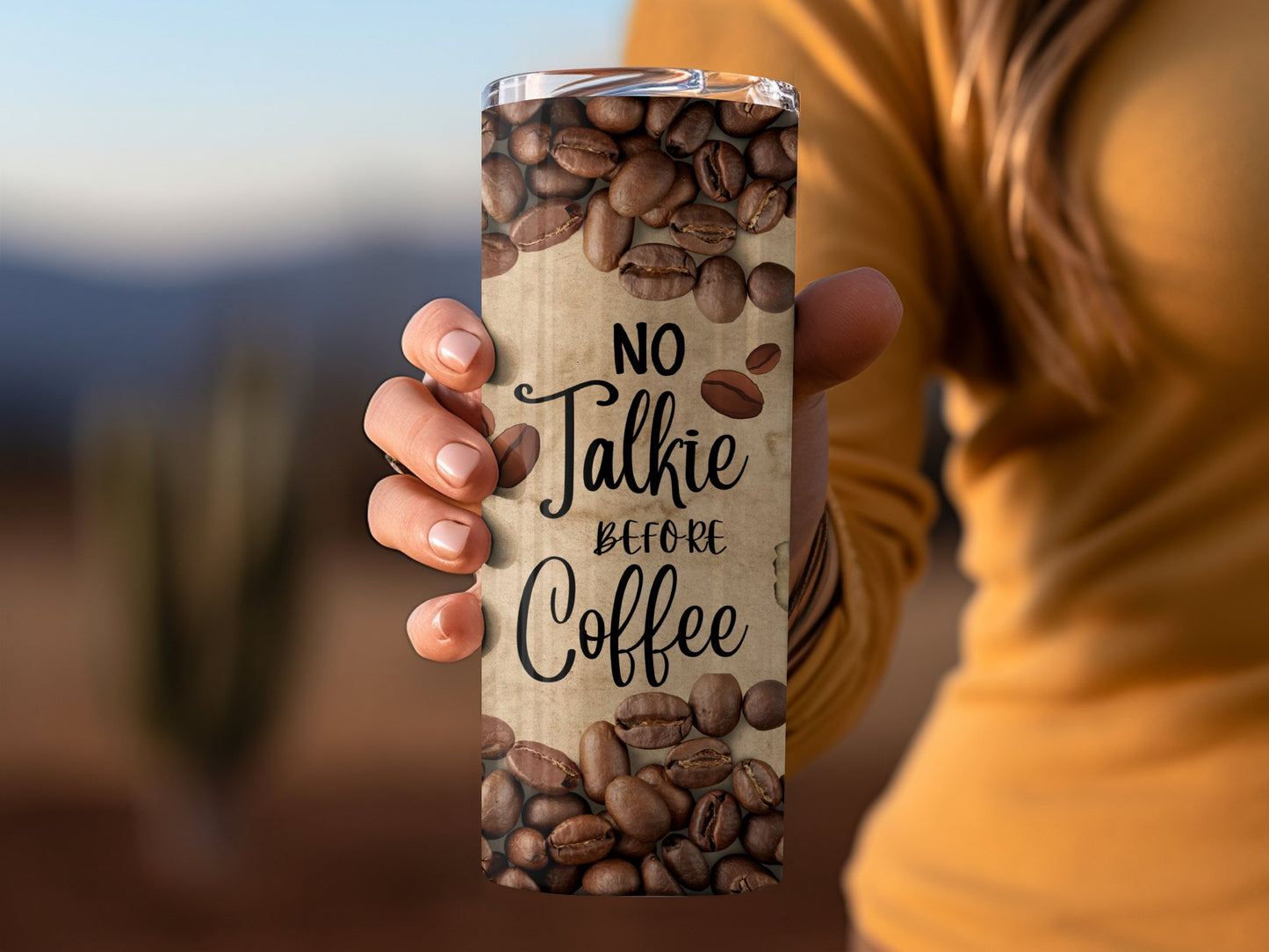 No Talkie Before Coffee Coffee Tumbler product type