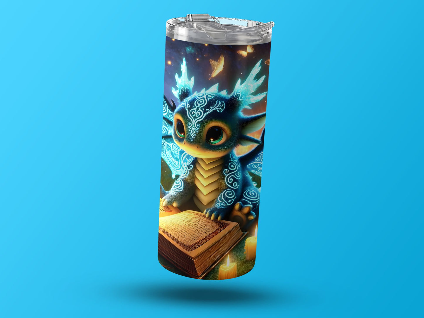 Enchanted Blue Dragon Reading Tumbler product