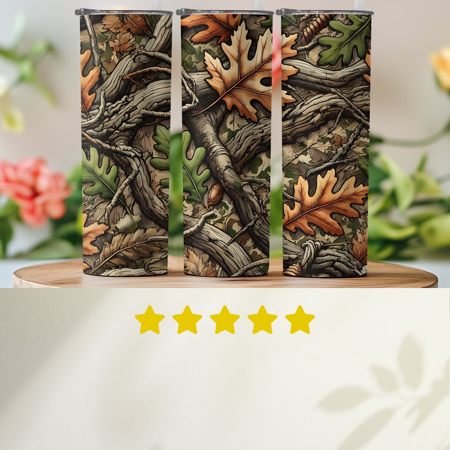 Autumn Leaves and Branches Design Tumbler product