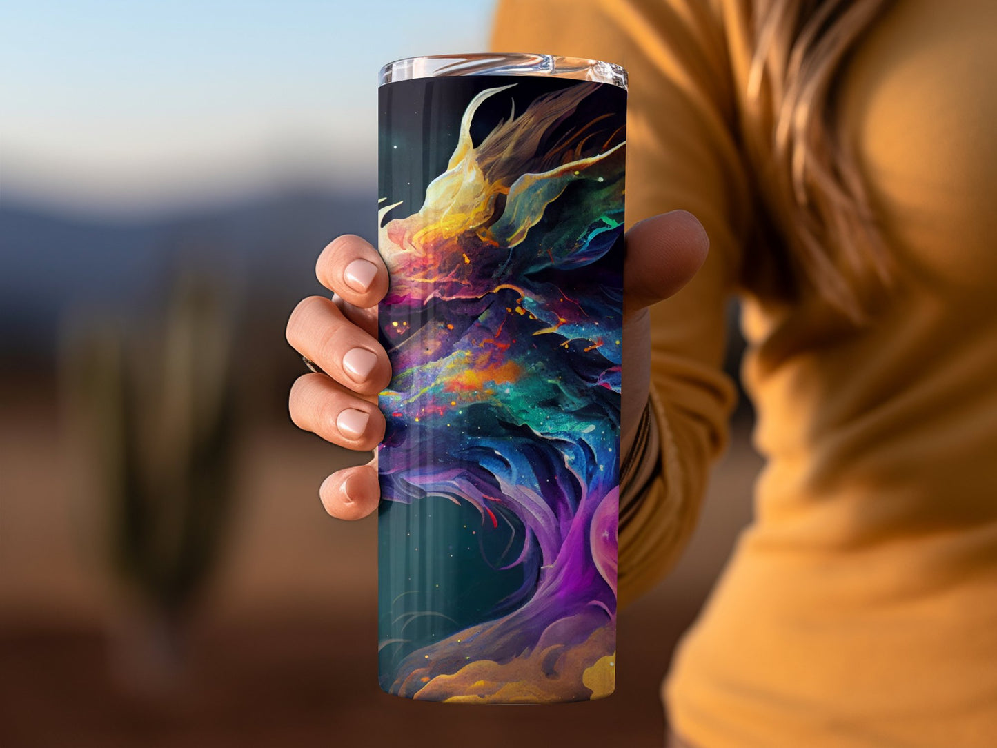 Colorful Abstract Nebula Design Tumbler product