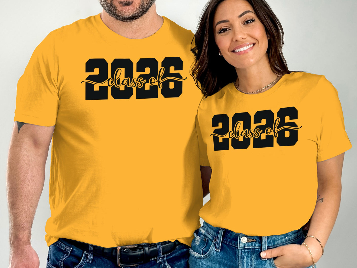 2026 Class of Matching Couples Yellow T-shirt product type