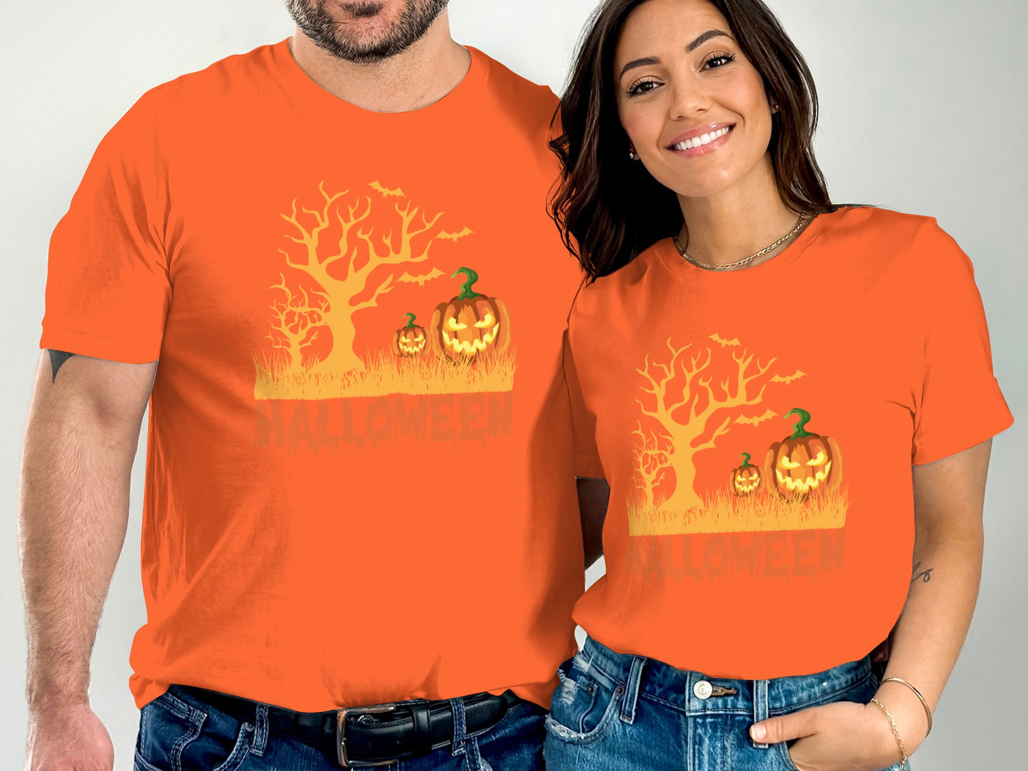 Halloween Pumpkin Graphic Unisex Tee Shirt product type