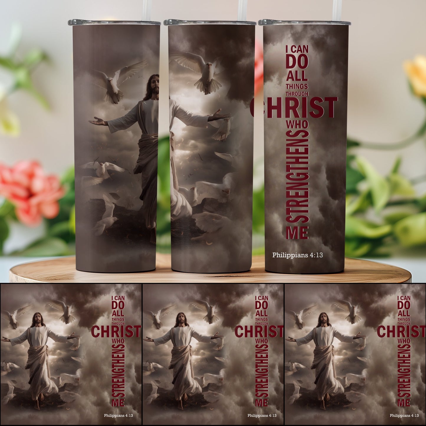 Strength Through Christ Philippians 413 Tumbler product