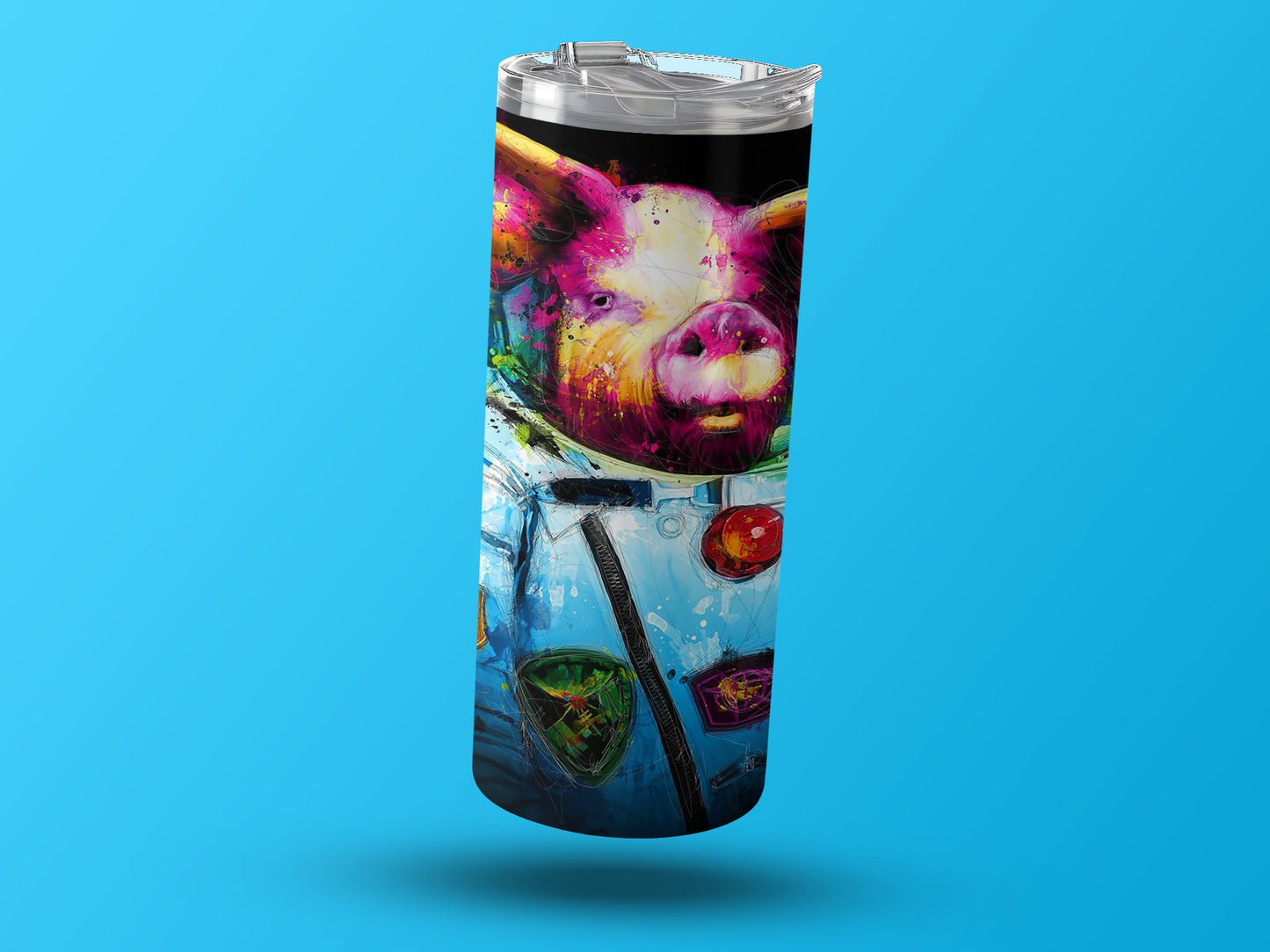 Vibrant Astronaut Pig Art Insulated Tumbler product type