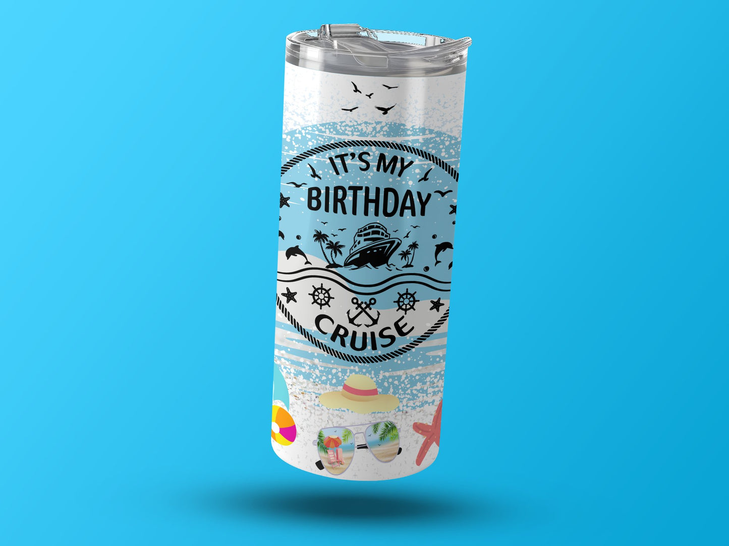 It's My Birthday Cruise Design Tumbler product type