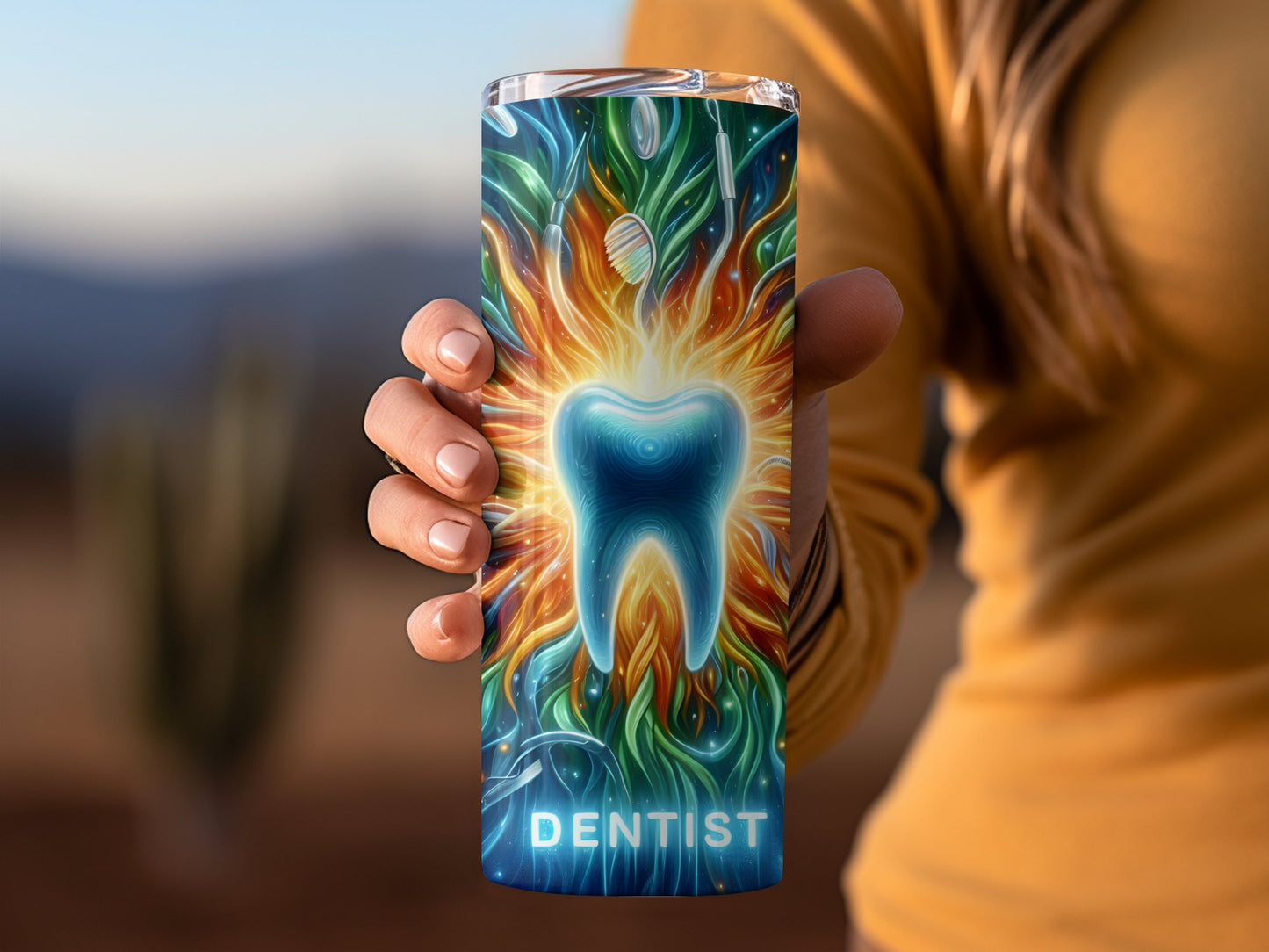 Vibrant Tooth Design Dentist Themed Tumbler product