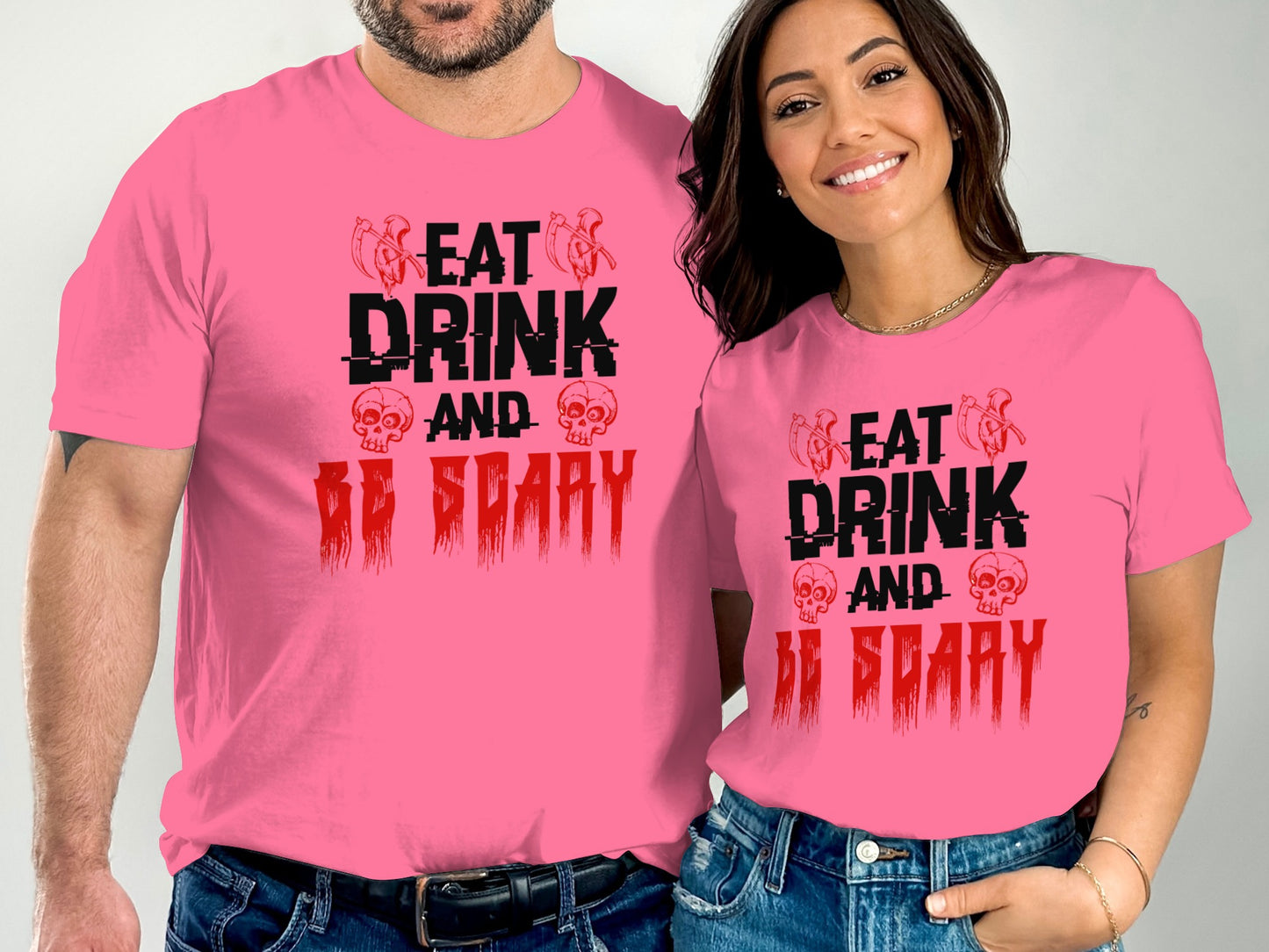 Eat Drink And Be Scary Couple Matching T-Shirt product