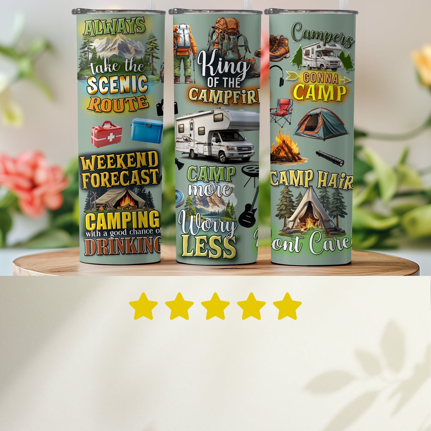 Scenic Route Campfire Hair Camper Themed Product