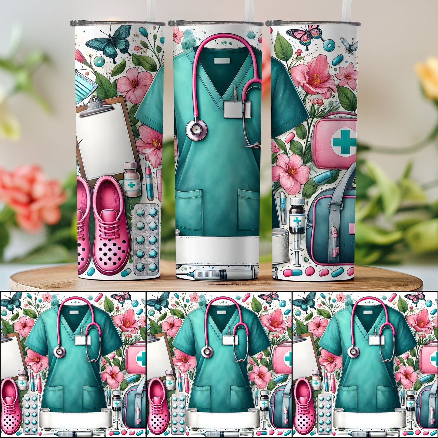 Nurse Life Themed Colorful Stainless Steel Tumbler product