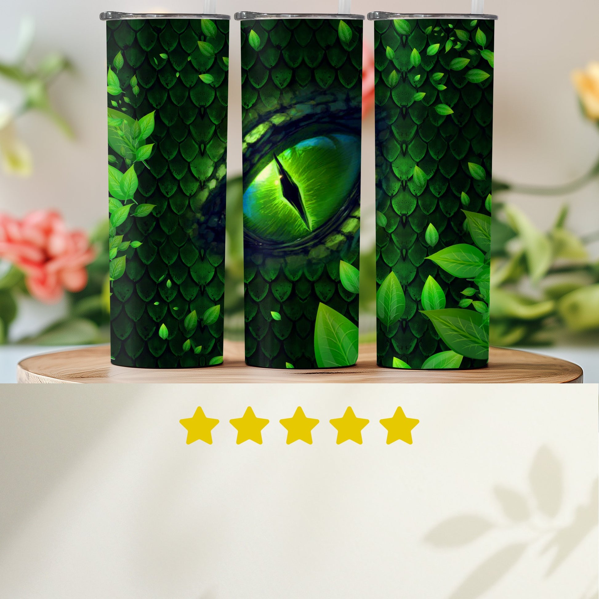 Enchanting Green Dragon Eye Design Travel Mug product