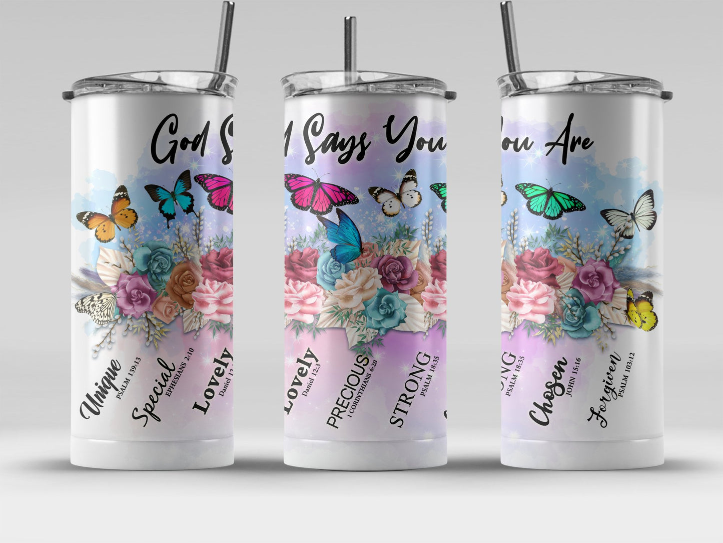 God Says You Are Lovely Unique Stainless Steel Tumbler Product